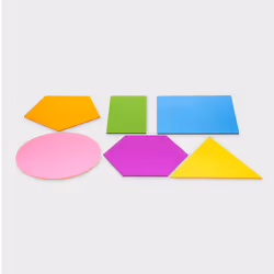 Tickit Jumbo Colour Mixing Shapes, Acrylic, Blue, Green, Orange, Purple, Yellow