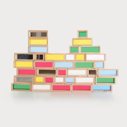 Tickit Rainbow Bricks, 1 yr(s), Acrylic, Rubberwood, Multicolour, Wood