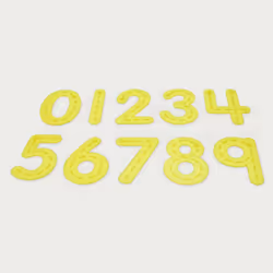 Tickit SiliShapes Trace Numbers, Silicone, Yellow