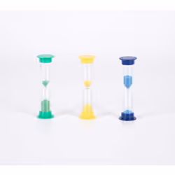 Tickit Mini Sand Timer Set (1, 3, 5 minutes), Blue, Green, Yellow, Plastic, Any gender, 3 yr(s), 25 mm, 25 mm