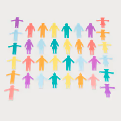 Tickit SiliShapes Linking People, Silicone, Multicolour