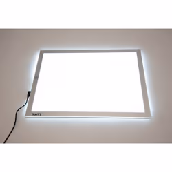 Tickit Rectangular Light Panels (A3), Silver, White