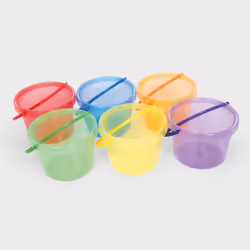 Tickit Translucent Colour Buckets, Bucket, 1.5 yr(s), Blue, Green, Orange, Purple, Red, Yellow