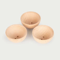 Tickit Natural Wooden Bowls Small