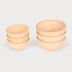 Tickit Natural Wooden Bowls Small