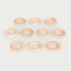 Tickit Natural Wooden Rings Small