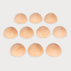 Tickit Natural Wooden Semispheres, 0.8 yr(s), Wood, Wood