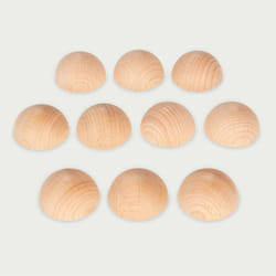 Tickit Natural Wooden Semispheres
