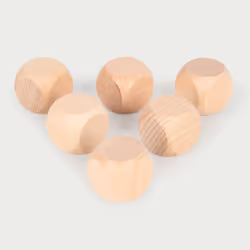 Tickit Natural Wooden Cubes, 0.8 yr(s), Wood, Wood