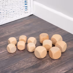 Tickit Natural Wooden Cubes