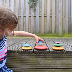 Rainbow Wooden Buttons