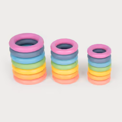 Tickit Rainbow Wooden Rings, 0.8 yr(s), Wood, Multicolour