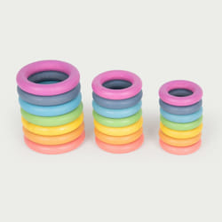Tickit Rainbow Wooden Rings