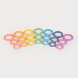 Tickit Rainbow Wooden Rings