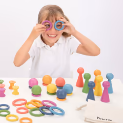Tickit Rainbow Wooden Rings