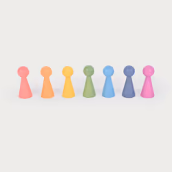 Tickit Rainbow Wooden Figures, 0.8 yr(s), Wood, Multicolour