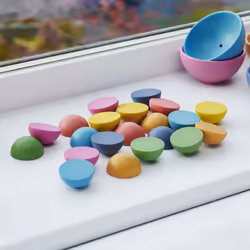Tickit Rainbow Wooden Semispheres