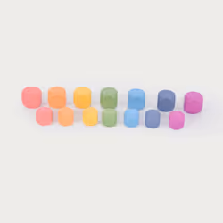 Tickit Rainbow Wooden Cubes, 0.8 yr(s), Wood, Multicolour