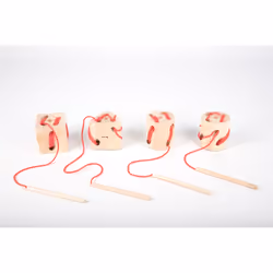 Tickit Wooden Lacing Shapes, 3 yr(s), Wood, Red, Wood