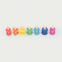 Tickit Rainbow Wooden Nuts & Bolts 7 pcs