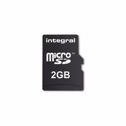Integral 2GB MICRO SD CARD MICRO SD + ADAPTER, 2 GB, MicroSD, Black