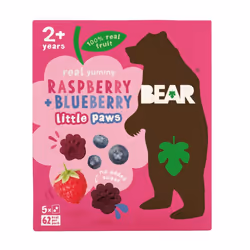 Bear Paws- Raspberry & Blueberry 5 X 20g (Pack of 4)
