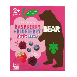 Bear Paws- Raspberry & Blueberry 5 X 20g (Pack of 4)