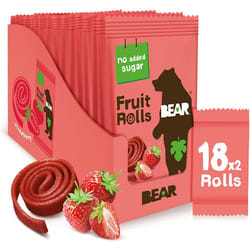 BEAR Strawberry Pure Fruit Yoyos 20g (Pack of 18)