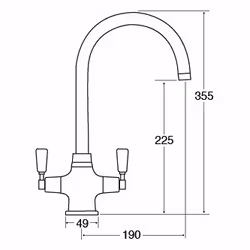 CDA TT41NI kitchen faucet Nickel