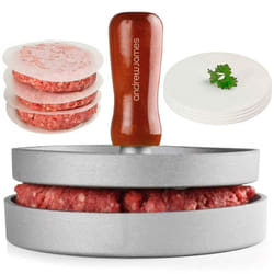 Quarterpounder Burger Press | Delicious Homemade Burgers | Ideal for Barbecues and Outdoor Events | Includes 100 Wax Discs for Easy and Hygenic Prep
