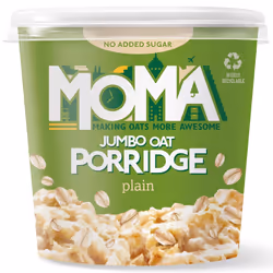 Moma Gluten Free Jumbo Oat Plain Porridge Pots - 12x65g