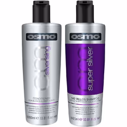 Osmo Super Silver No Yellow Shampoo & Silverising Conditioner 1000 ml Twin Pack