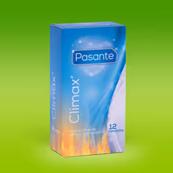Pasante Climax, Male condom, Textured, Natural, Latex, 52 mm, 190 mm