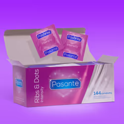 Pasante Ribs & Dots condoms 144pcs Pharmacy Condoms - Pasante
