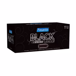 Pasante Black Velvet, Male condom, Smooth, Black, 55 mm, 190 mm, CE