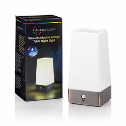 Auraglow Wireless PIR Motion Sensor Table Lamp Super Bright LED Battery Powered Hallway Night Light