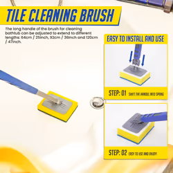 Long Reach Bathroom Cleaner Set | Extends from 66 to 96cm | Easylife