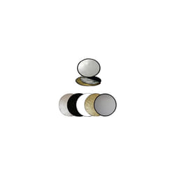 Ex-Pro 5 -in- 1 Photographic Light Reflector - 23" (58cm) Silver, Gold, Black, White & Translucent, Collapsible