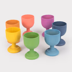 Rainbow Wooden Egg Cups