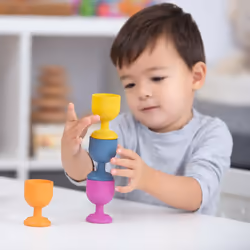 Rainbow Wooden Egg Cups