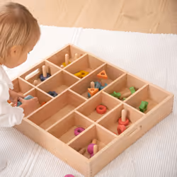 Tickit Wooden Sorting Tray - 14 Way