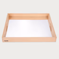 Tickit Wooden Mirror Tray, Acrylic, Wood, Wood