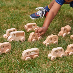 Tickit Natural Wooden Vehicles Set