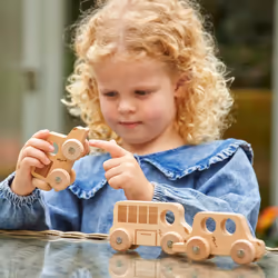 Tickit Natural Wooden City E-vehicles
