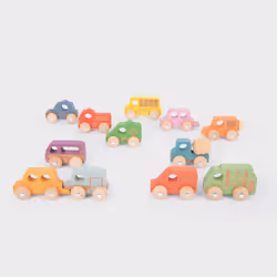 Tickit Rainbow Wooden Vehicles Set, Vehicle set, 1 yr(s), Wood, Multicolour