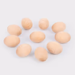 Tickit Natural Wooden Eggs, Kitchen, 0.8 yr(s)