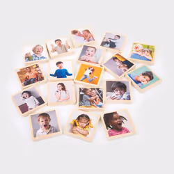 Tickit My Emotions Wooden Tiles, 0 yr(s), Wood, Multicolour