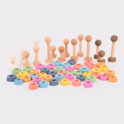 Tickit Rainbow Wooden Community People, 3 yr(s), Wood, Multicolour