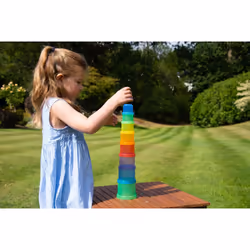 Tickit Translucent Colour Stacking Cups