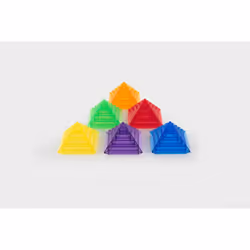 Tickit Translucent Colour Pyramid Builder, Multicolour